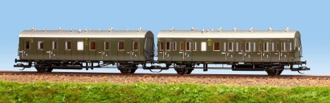 Schirmer 70006 - TT - 2-tlg. Set Einheits-Abteilwagen, DRG, Ep. II
